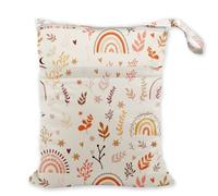 SUPERDANT Borsa Impermeabile Riutilizzabile e Impermeabile per Indumenti Bagnati con 2 tasca con Cerniera Unisex A Scacchi per Costumi da bagno Abbigliamento sportivo 36x30cm