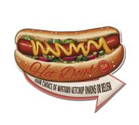 SUPERDANT Cartelli In Metallo per Hot Dog Segno di Latta 3D Insegne In Metallo per Hot Dog Cartelli Divertenti Targa Da Parete per Cucina Decor Da Parete Vintage per Caverna Dell'Uomo