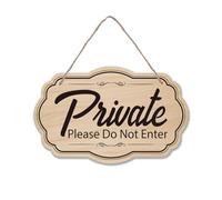 SUPERDANT Cartello in Legno Decorativo per Territorio Privato da Appendere alla Parete - Non Entrare - Decorazione Artistica