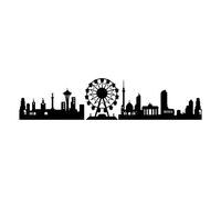 SUPERDANT Città Edifici Adesivi Muro Sagome Ruota Panoramica per Pareti Adesivo da Parete Stacca e Attacca Adesivi Murali in Vinile Rimovibili Decalcomanie da Parete per Soggiorno Camera da Letto