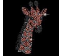 SUPERDANT Colorato Giraffa Strass Trasferimento di Calore Animale Ferro su Costume Decor Hot Fix Appliqué Trasferimento FAI DA TE Ferro su Decalcomanie per T Shirt Modello per Vestiti Borse Pantaloni