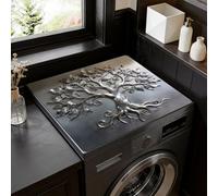 SUPERDANT Copertura Superiore Lavatrice 1 Pezzo 60x50 cm Impermeabile Telo Polvere Silver Albero Della Vita Protettore Cima Lavatrice per Lavatrice Carica Dall Alto Asciugatrice Top Piano Decorativo