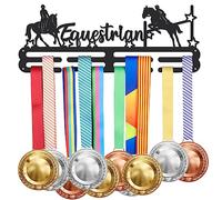 SUPERDANT Equestrianism Medaglia Gancio Display Uomini Cavallo Stelle Sport Medaglia Espositore Premi Nastro Titolare Display Appeso A Parete Atleta Regalo capacità di Carico Circa 10 kg