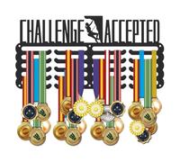 SUPERDANT Espositore per Medaglie da Arrampicata su Roccia Espositore per Medaglie Sportive Organizzatore per Premi in Metallo per Arrampicata su Roccia per Nastri Montaggio A Parete 5 Fila 20 Ganci