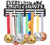 SUPERDANT Espositore per Medaglie Ispiratore Ogni Porta Medaglie Piccolo Passo Conta Espositore Porta Medaglie Sportivo Supporto in Metallo con Nastro Montaggio A Parete Gara Regalo per Atleta