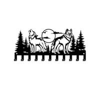 SUPERDANT Ganci per Portachiavi Wolf Forest Ganci per Portachiavi A Parete Lupia Foresta con Viti Decorazione Artistica per Cucina Soggiorno