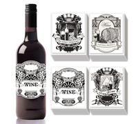 SUPERDANT Le Migliori Etichette per Bottiglie di Vino Blend Family Cellars 40 pz Etichette per Stampe di Vino Etichette per Bottiglie di Vino Adesivi per Champagne Coperture