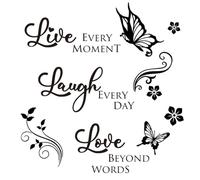 SUPERDANT Live Love Laugh Adesivo Da Parete Decalcomanie Da Muro Motivazionali Adesivi Da Parete Ispirati Alla Famiglia con Citazioni Decorazioni Da Parete con Citazioni per Il Soggiorno Adesivi