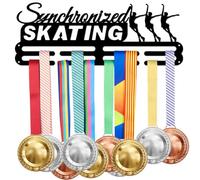 SUPERDANT Pattinaggio Sincronizzato Porta Medaglie Espositore per Medaglie Sportive per 40+ Medaglie di Pattinaggio Porta Trofei Premi Espositore per Nastri Sportivi Espositore da Parete