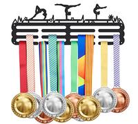 SUPERDANT Porta Medaglie da Ginnastica con Forme Display medaglia Ferro Ganci Espositore per Medaglie da Parete Concorso Espositore Porta Medaglia Regalo per Gli Atleti 40x15cm