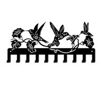 SUPERDANT Portachiavi da Parete di Colibrì Appendichiavi da Parete Prta Chiavi Ingresso Casa Porta Chiavi da Muro per Casa e Fiori con Bordo Bianco di Ipomea per Cani per Cappelli Da Cucina