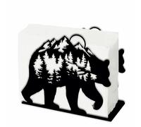 SUPERDANT Portatovagliolo Foreste e Orsi per Tavoli Porta Tovaglioli In Ferro con Animali Porta Tovaglioli Traforati Porta Tovaglioli Orso per Cucina Ristorante