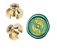SUPERDANT Sigillo di Cera da 25 mm Timbro A Testa di Lupo Modello di Sigillo di Cera Timbri A Testa Rimovibile Sigillo di Ottone Vintage per Inviti di Nozze Buste Pacchetti di Vino
