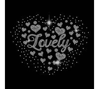 SUPERDANT Splendidi Ferro su Strass Trasferimento A Forma di Cuore con Cristalli Adesivi A Forma di Cuore con Strass Termoadesivi per Magliette e Abbigliamento
