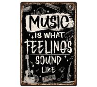 SUPERDANT Strumenti Musicali Targhe in Metallo A Tema Musicale Chitarra Cartello In Latta Vintage Arte Murale Vintage Decorazioni Retrò Divertenti Decorazioni Murali Retrò