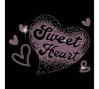 SUPERDANT Sweet Heart Strass Termoadesivi Trasferimento Cristallo Trasferimento Termico Cuore Toppe Termoadesive Trasferimento Hotfix per Vestiti Borsa Fai Da Te San Trasferimenti su Ferro