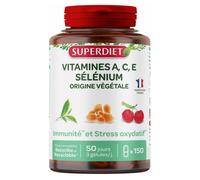 Superdiet Vitamina A, C, E e Selenio Immunità e Stress Ossidativo 150 capsule - Integratore