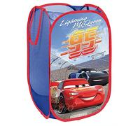 Superdiver - Cesto pieghevole di Saetta McQueen - Licenza Ufficiale Cars Disney Pixar - Perfetto per giocattoli e vestiti - 36x36x58 cm - Ideale per bambini e bambine.