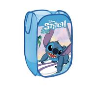 SUPERDIVER - Cesto pieghevole di Stitch - Licenza Ufficiale Disney Lilo & Stitch - Perfetto per giocattoli e vestiti - 36x36x58 cm - Ideale per bambini e bambine.