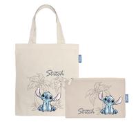 Superdiver Set Borsa Shopping e Pochette Mickey, Minnie e Stitch - Licenza Uffic