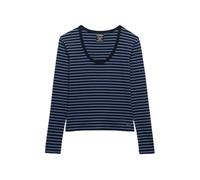 Superdry Athletic Essentials - Maglietta a maniche lunghe da donna, A righe blu navy, 44