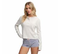Superdry Athletic Essentials Waffle Button Long Sleeve Top L