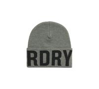 Superdry Berretto Knitted Beanie Misto Poliestere e Acrilico Grigio Chiaro Unisex
