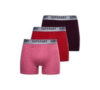 Superdry Boxer da Uomo Multi Triple Pack, Bordeaux/Rosso/Rosa, M