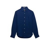 Superdry Camicia a maniche lunghe in lino Superdry Riviera xxlarge blu