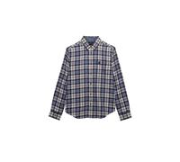 Superdry Camicia da uomo a maniche lunghe in cotone, blu/rosso a quadretti, M