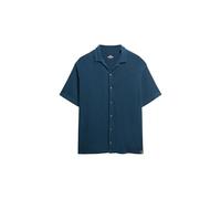 Superdry Camicia da uomo con struttura, Blu Navy Strutturato, XL