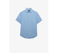superdry Camicia in lino a maniche corte Superdry Riviera large blu