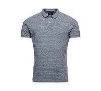 Superdry Classic Pique S/S Polo da Uomo Flint Steel Grit XXL