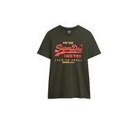 Superdry Classic VL Heritage T Shirt, Nero Lavato, L Uomo