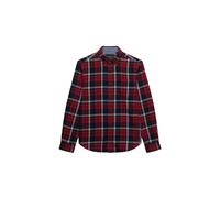 Superdry Camicia da boscaiolo in cotone a maniche lunghe da uomo blu navy/rosso, blu navy/rosso., XXL
