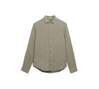 Superdry Riviera Linen Long Sleeve Shirt Verde XL Uomo