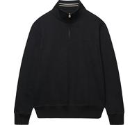 Superdry & Co Essential Serif Logo Felpa a mezza cerniera, nero, Taglia L