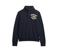 Superdry Vintage Athletic Henley Sweatshirt Blu S Uomo