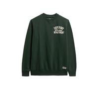 Superdry & Co Felpa 'VINTAGE ATHLETIC' verde scuro / bianco Uomo Superdry & Co XL