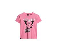 Superdry & Co Maglietta 'Lo-fi Rock' rosa chiaro / nero / argento Donna Superdry & Co S