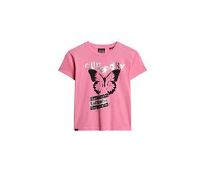 Superdry & Co Maglietta 'Lo-fi Rock' rosa chiaro / nero / argento Donna Superdry & Co S