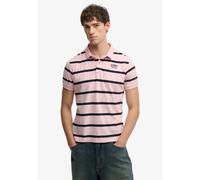 Superdry Vintage Stripe Jersey Short Sleeve Polo Rosa M Uomo