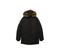 Giacca con cappuccio Superdry Everest Faux Parka nero puro - M
