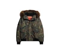 Superdry COAT EVEREST HOODED PUFFER Bomber Camo S Uomo, Camo, S