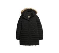 Superdry COAT FUJI HOODED MID LENGTH PUFFER Black 12 Donna, Nero, 44