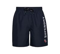 Superdry Code APPLQUE 19INCH Swim Short, W2 - Pantaloncini da Bagno Uomo, Deep Navy, Small