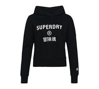 Superdry Code Core Sport Crop Box Hood W2011829A Black 12 Donna, Nero