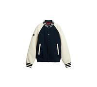 Superdry College Varsity Bomber Jacket Giacca, Eclisse Marina, L Uomo