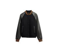 Superdry College Varsity Bomber Jacket Giacca, Nero Corvino, L Uomo