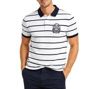 Superdry Crest Stripe Polo, Strisce ottiche/Blu Marino, XL Uomo